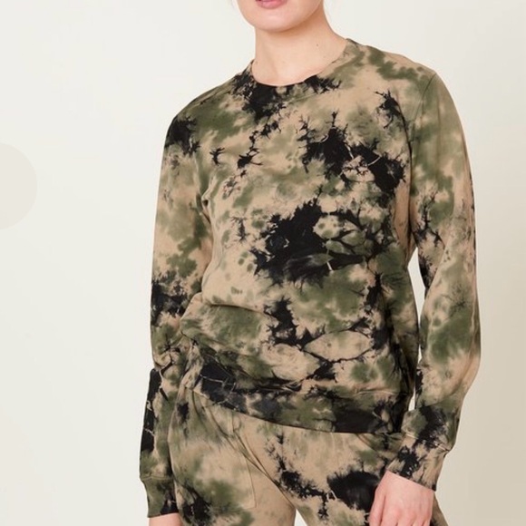 Raquel Allegra Sweaters - Raquel Allegra Perfect Sweatshirt Army Calico Green XS (size 0)